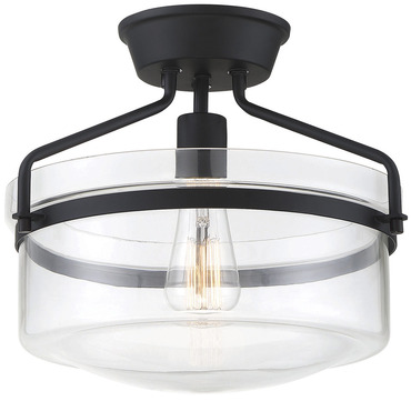 Hank Semi Flush Ceiling Light | Meridian Lighting at Lightology Hank Semi Flush Ceiling Light