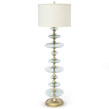 Calypso Glass Floor Lamp | Palecek at Lightology Calypso Glass Floor Lamp