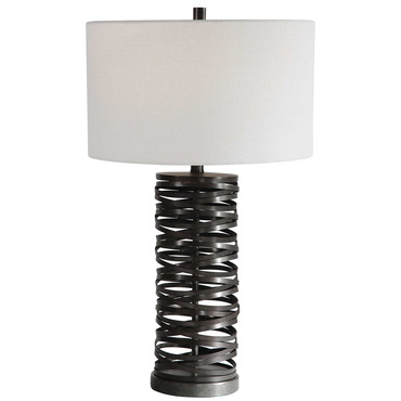 Alita Rust Black Table Lamp | Uttermost at Lightology Alita Rust Black Table Lamp