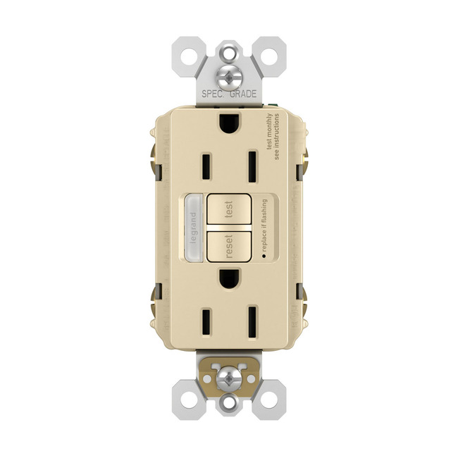 15A Tamper-Resistant GFCI Outlet with Night Light by Legrand Radiant