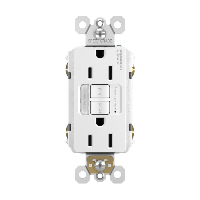 15A Tamper-Resistant GFCI Outlet with Night Light by Legrand Radiant