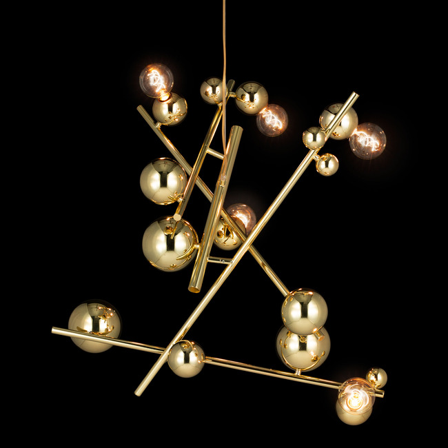 Galaxy Chandelier With Downlight by Brand Van Egmond