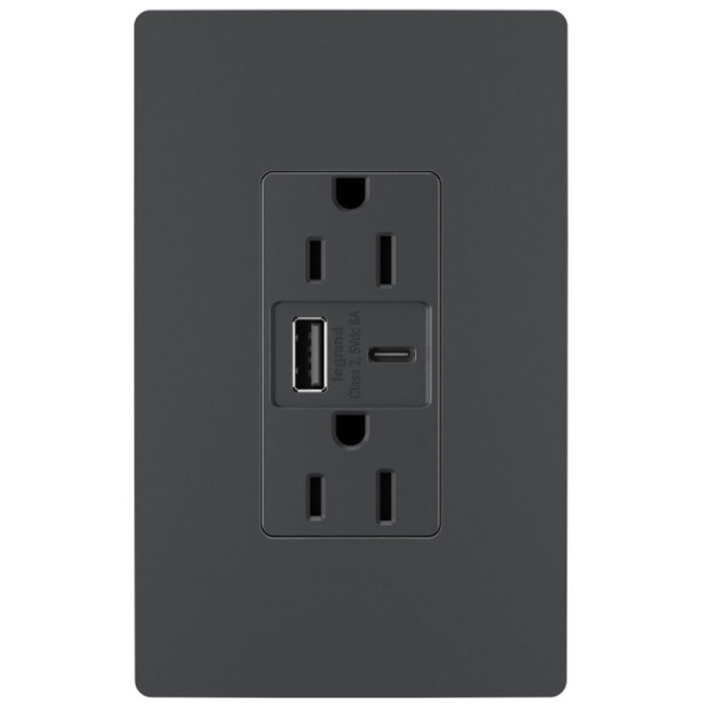 15 Amp Outlet / Type A/C USB Port by Legrand Radiant
