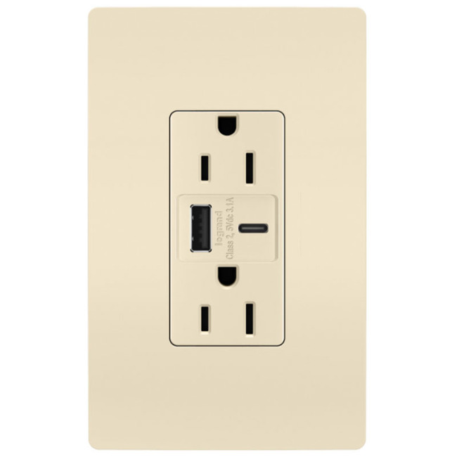 15 Amp Outlet / Type A/C USB Port by Legrand Radiant