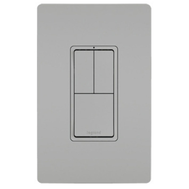 3-Module with Single Pole and 3-Way Switches by Legrand Radiant