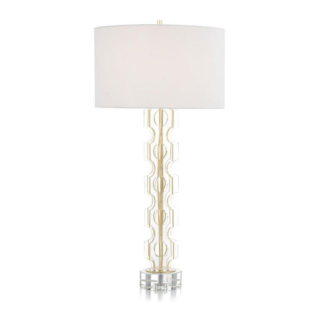 Acrylic Gold Leaf Table Lamp by John-Richard