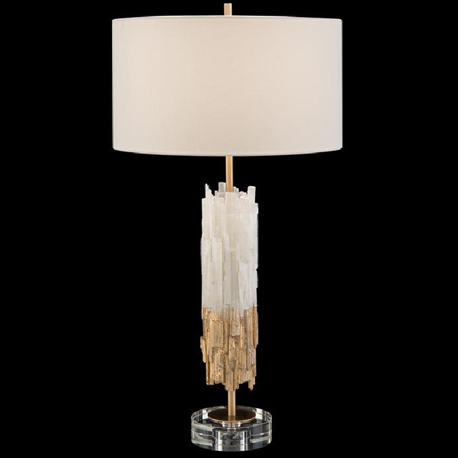 Gold Leaf Selenite Table Lamp by John-Richard