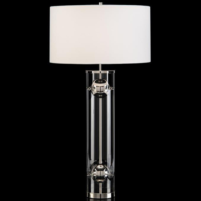 Nickel and Acrylic Table Lamp by John-Richard