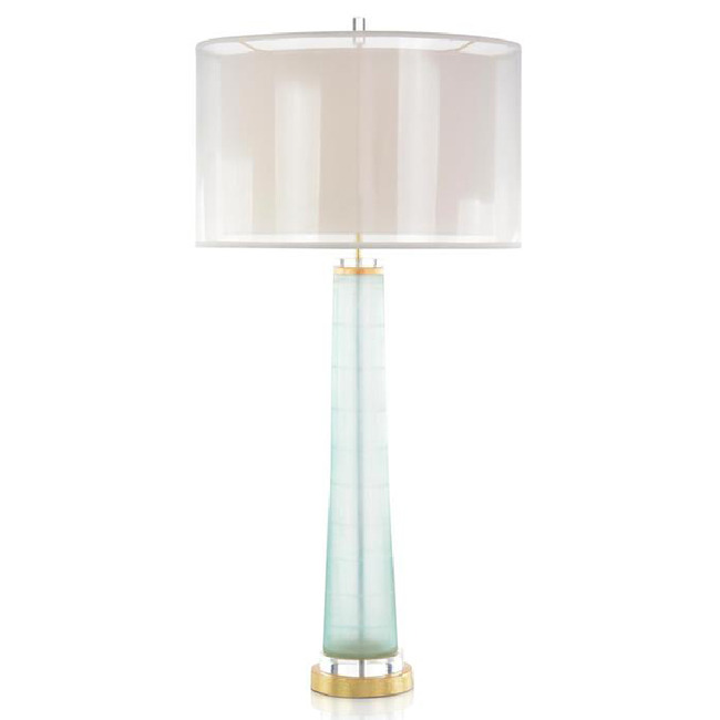 Pale Aqua and Gold Table Lamp by John-Richard