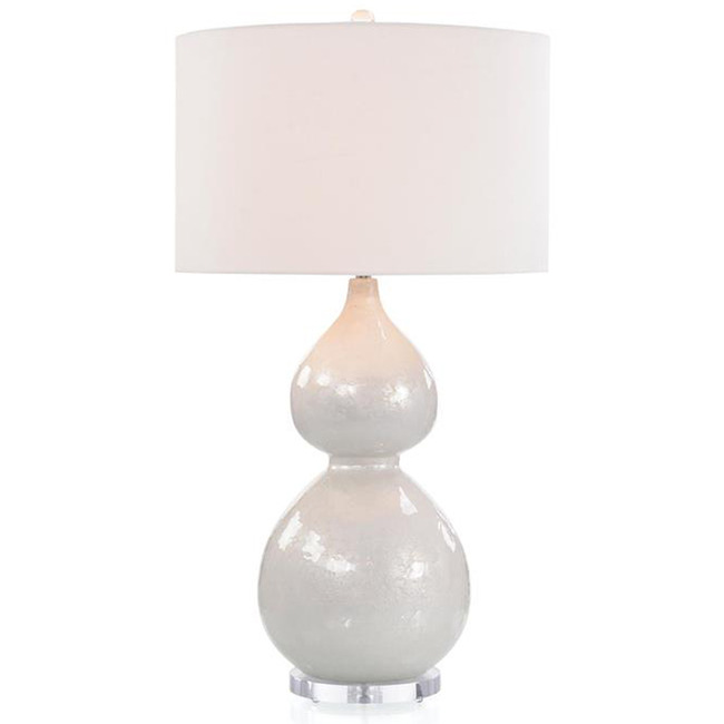 Pearlized White Table Lamp by John-Richard
