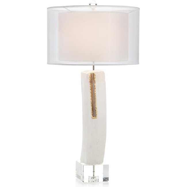 Selenite with Streams Of Gold Table Lamp by John-Richard