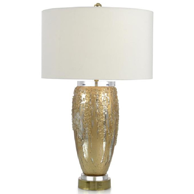 Silver and Gold Glass Table Lamp by John-Richard