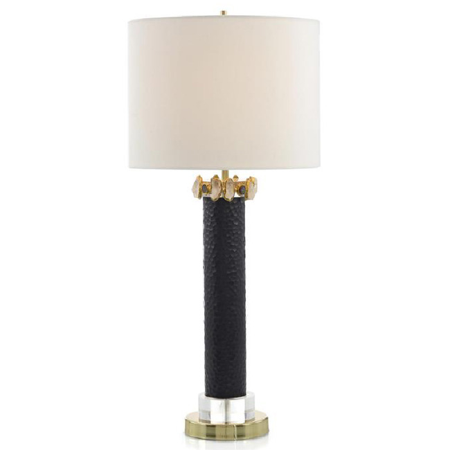Stones, Gold and Black Glass Table Lamp by John-Richard