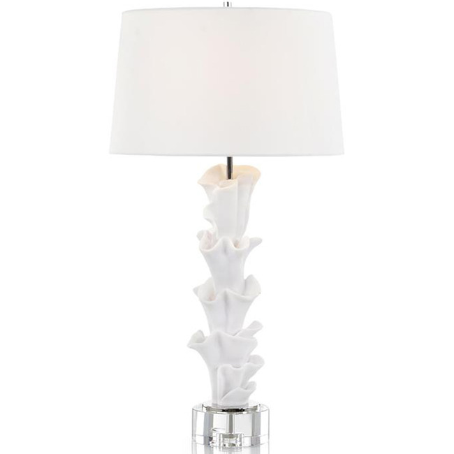 White Sculptural Table Lamp by John-Richard