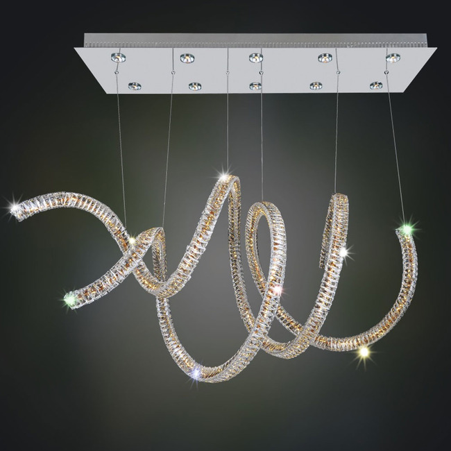 Ravina Spiral Chandelier by Allegri