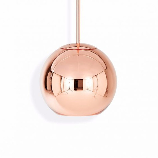 Copper Round LED Pendant by Tom Dixon