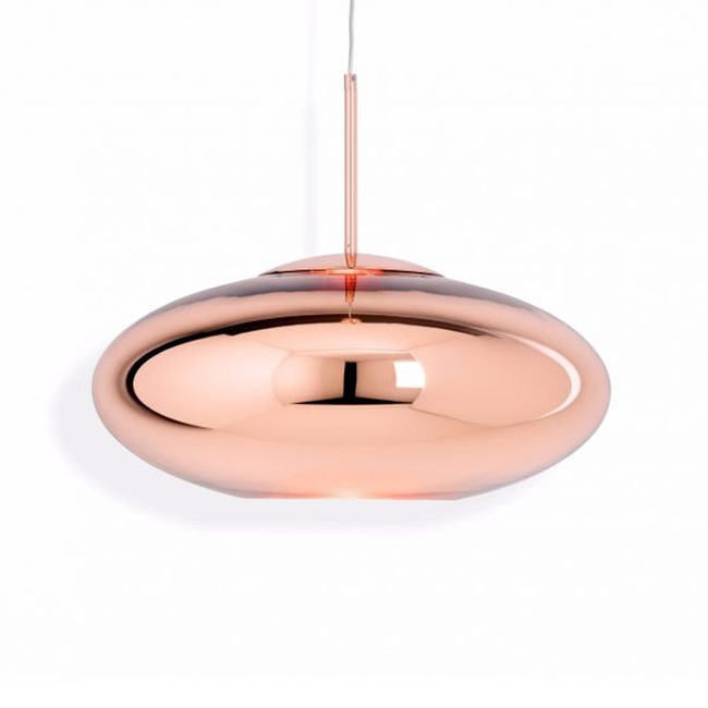Copper Wide LED Pendant by Tom Dixon