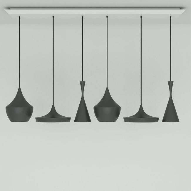 Beat Range LED Linear Multi Light Pendant by Tom Dixon