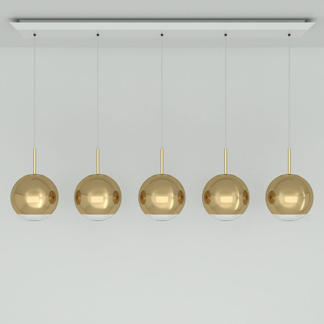 Mirror Ball Linear LED Multi Light Pendant by Tom Dixon