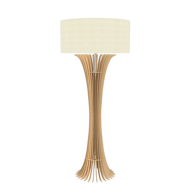 Stecche Di Legno Curved Floor Lamp by Accord Iluminacao