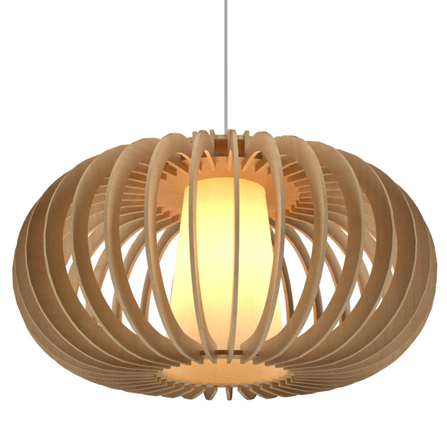 Stecche Di Legno Oval Pendant by Accord Iluminacao