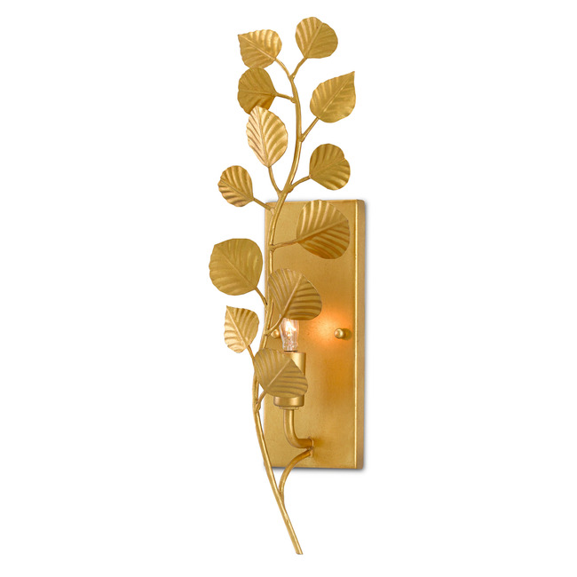 Golden Eucalyptus Wall Sconce by Currey and Company