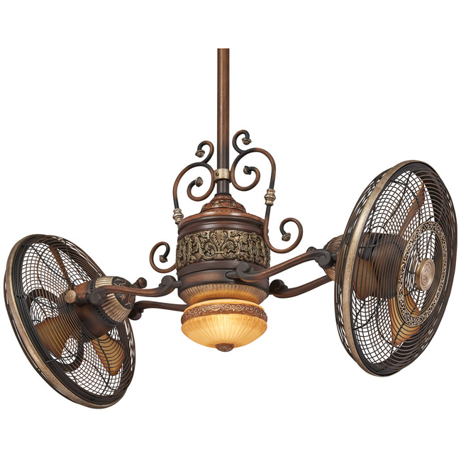 Traditional Gyro Ceiling Fan with Light by Minka Aire