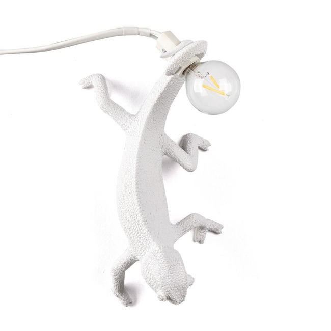 Chameleon Going Down Plug-In Wall Sconce by Seletti