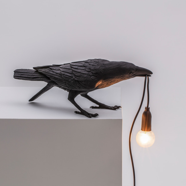 Bird Playing Outdoor Table Lamp by Seletti