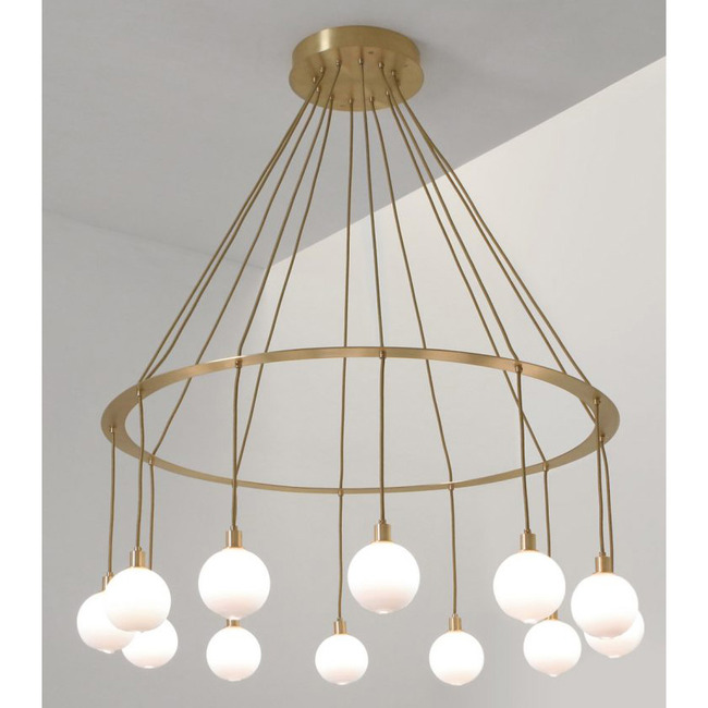 Drape Circle 12 Chandelier by SkLO