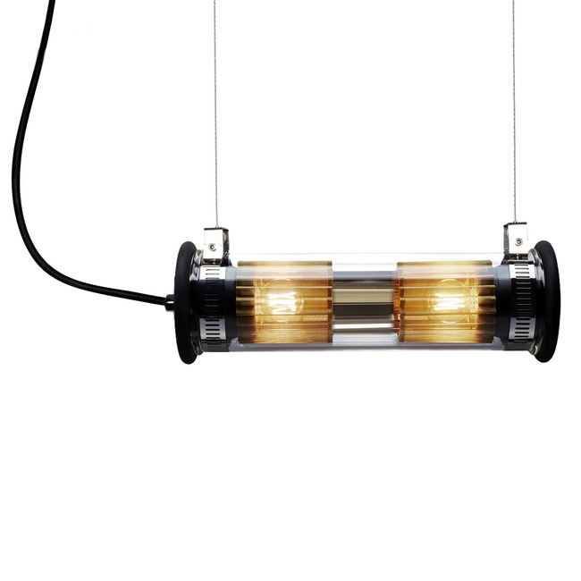 In The Tube Horizontal Gold Pendant by DCW Editions