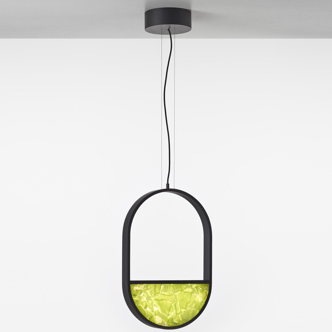 Geometric 1/3 Bottom Oval Pendant by Brokis