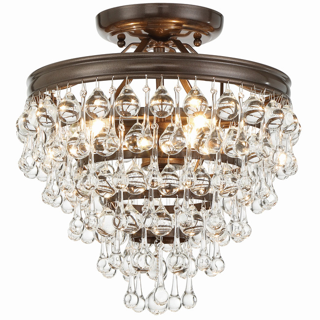 Calypso Semi Flush Ceiling Light by Crystorama