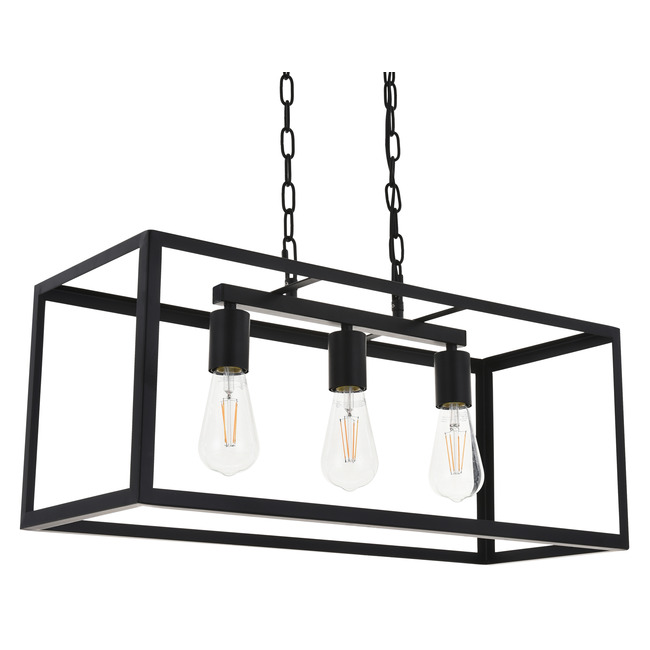 Resolute Linear Box Pendant by Elegant Lighting