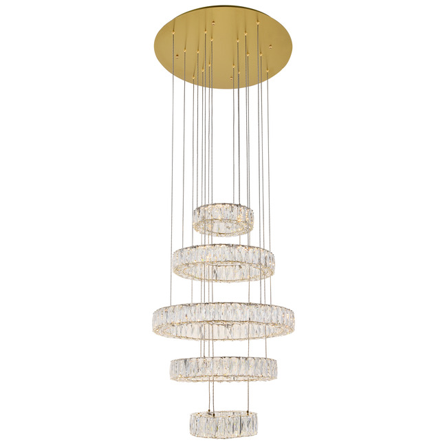 Monroe Five Tier Pendant by Elegant Lighting