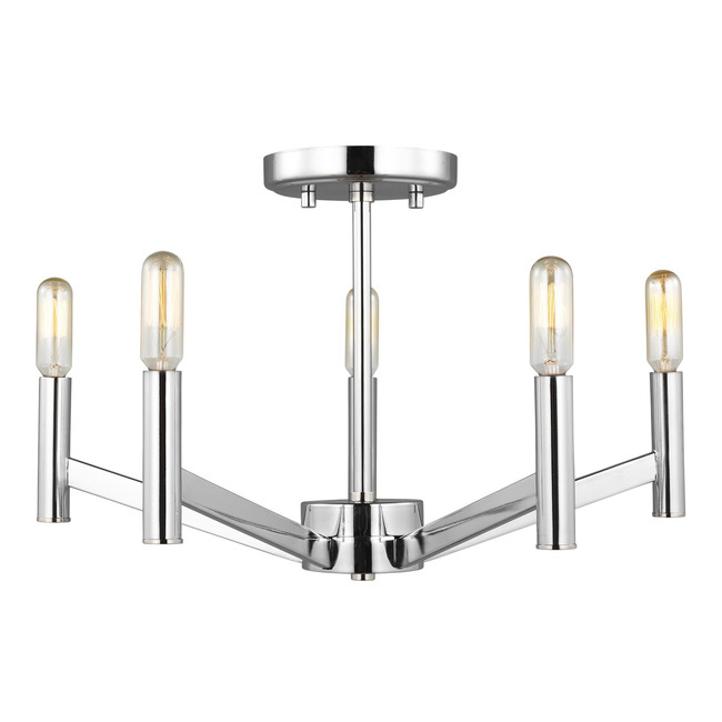 Vector Semi Flush Ceiling Light by Visual Comfort Studio