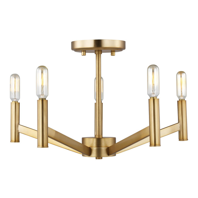 Vector Semi Flush Ceiling Light by Visual Comfort Studio