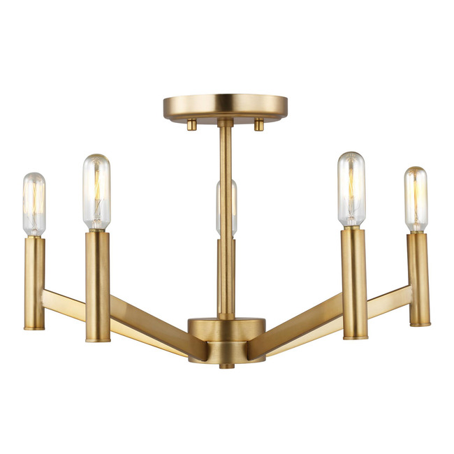 Vector Semi Flush Ceiling Light by Visual Comfort Studio