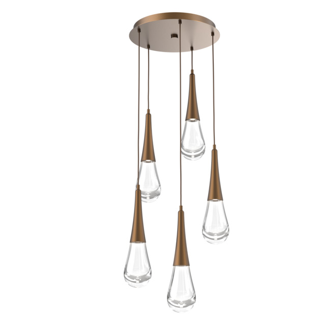 Raindrop Waterfall Round Multi Light Pendant by Hammerton Studio