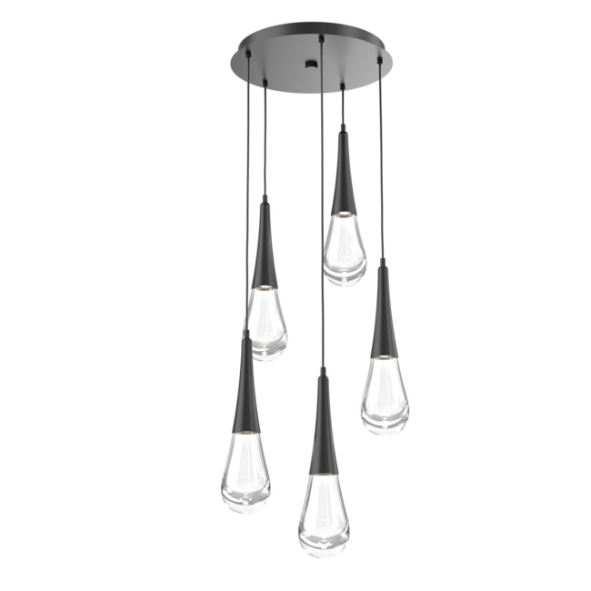 Raindrop Waterfall Round Multi Light Pendant by Hammerton Studio