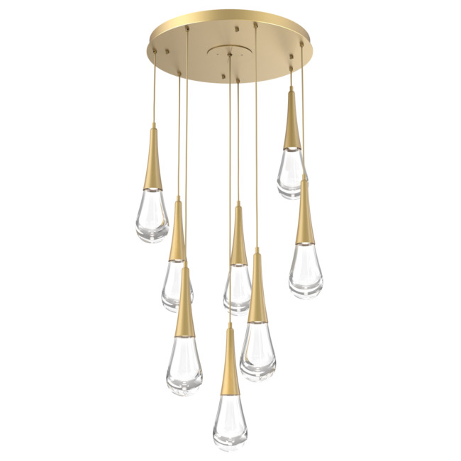 Raindrop Waterfall Round Multi Light Pendant by Hammerton Studio