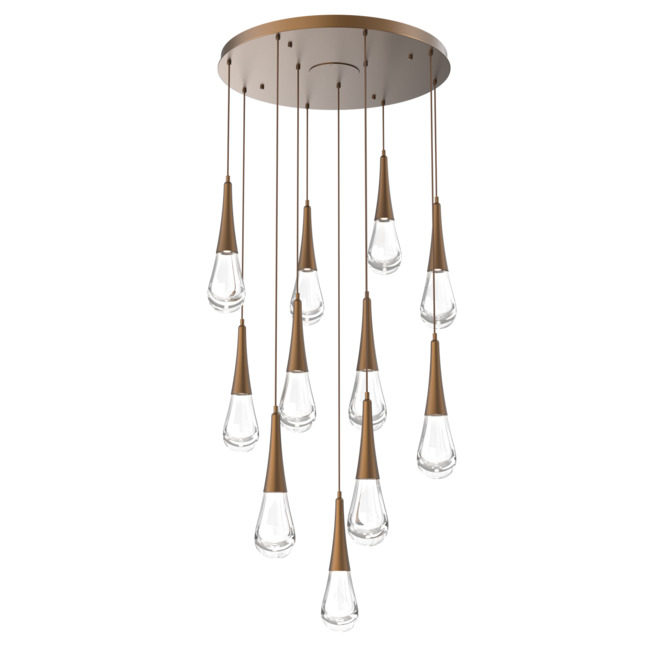 Raindrop Waterfall Round Multi Light Pendant by Hammerton Studio