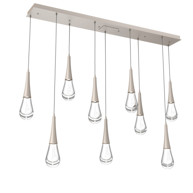 Raindrop Waterfall Linear Multi Light Pendant by Hammerton Studio