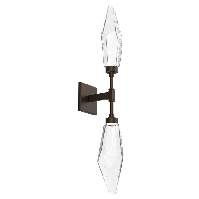 Rock Crystal Double Wall Sconce by Hammerton Studio