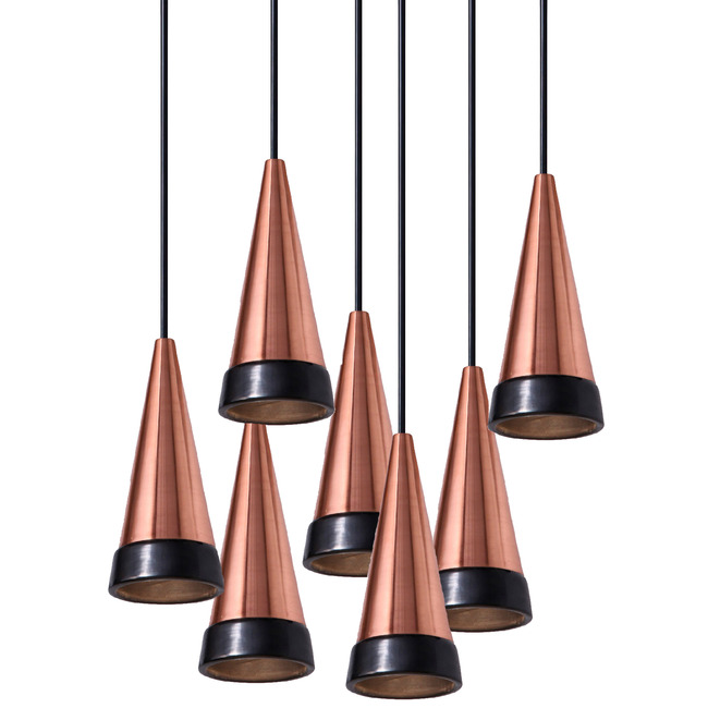 Vitrif Round Multi Light Pendant by David Pompa