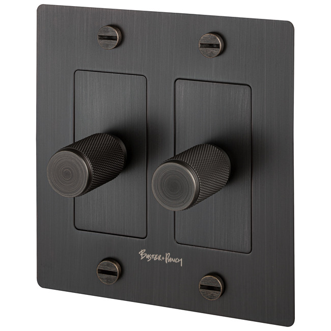 Buster + Punch 2-Gang Complete Metal Dimmer Switch by Buster + Punch