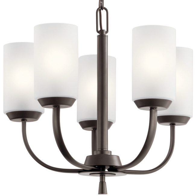 Kennewick Chandelier with Etched Glass by Kichler