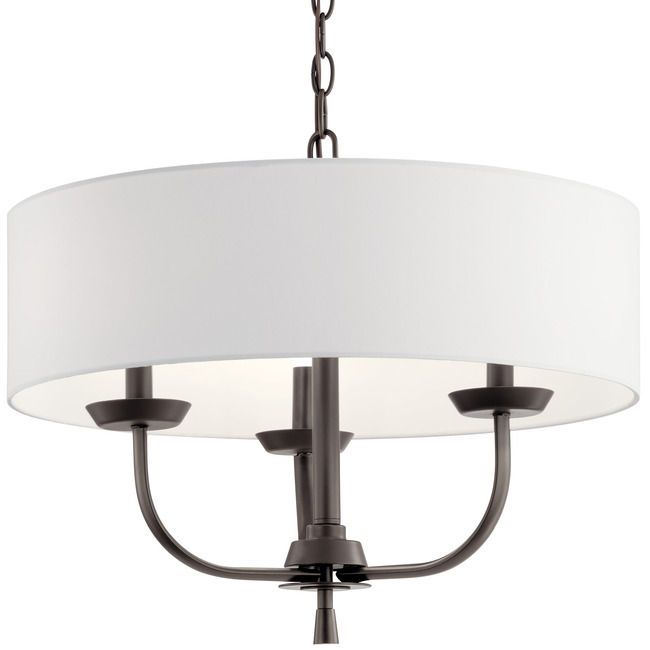 Kennewick Chandelier with Fabric Shade by Kichler