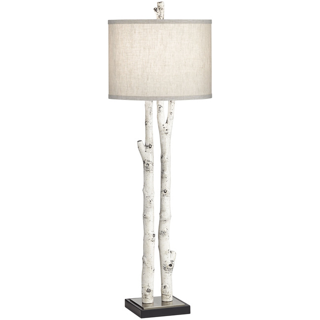 White Forest Round Table Lamp by Pacific Coast Lighting