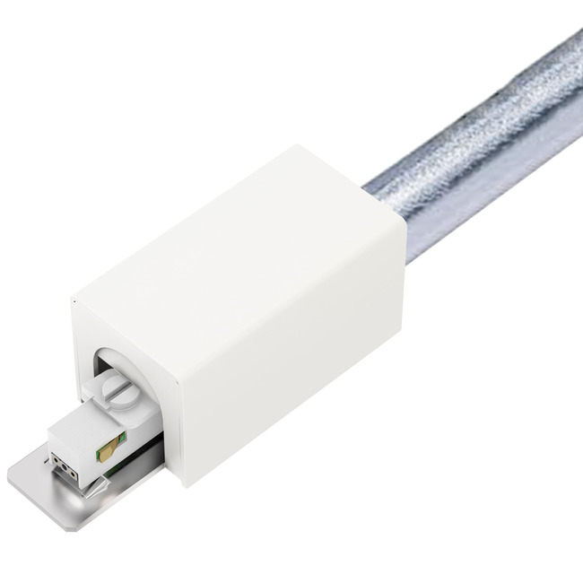TS24 1-Circuit Surface Track End Power Conduit Feed by PureEdge Lighting